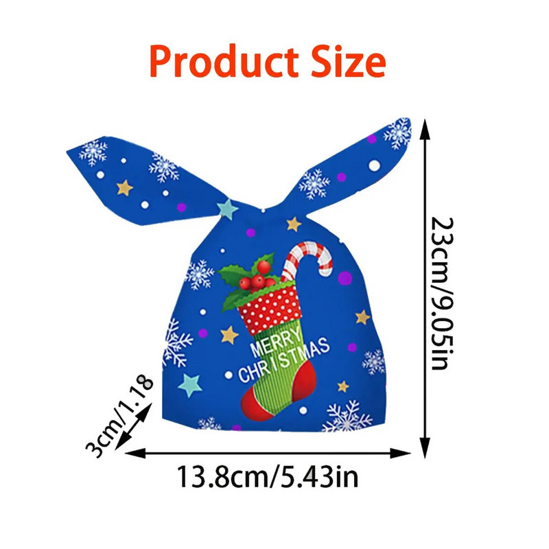 50 vnt Kalėdų saldainių krepšeliai Kalėdų dovanų pakavimo maišelis Kalėdų senelio gėrybių pakavimo maišelis 2024 Navidad Naujųjų metų vakarėliui