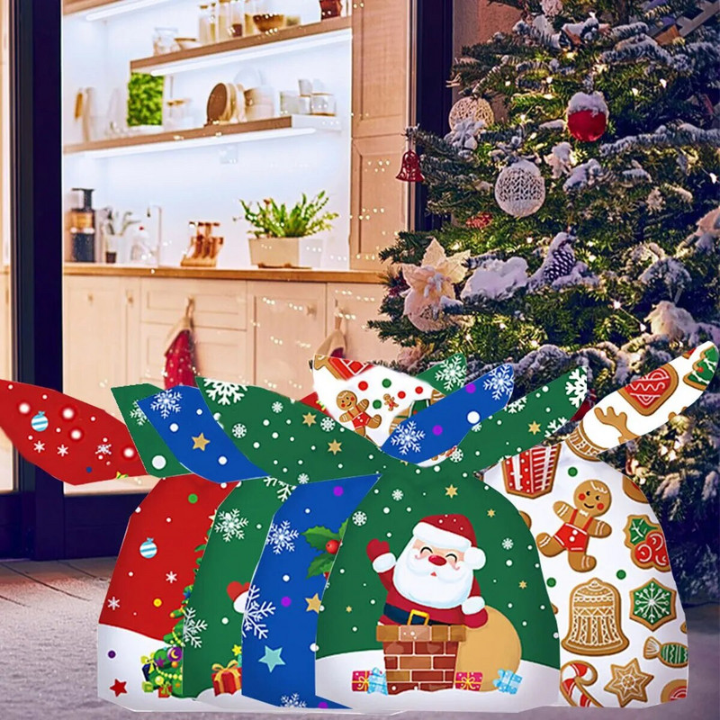 50 vnt Kalėdų saldainių krepšeliai Kalėdų dovanų pakavimo maišelis Kalėdų senelio gėrybių pakavimo maišelis 2024 Navidad Naujųjų metų vakarėliui