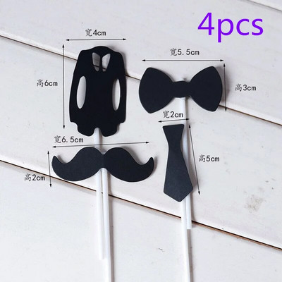 5 vnt. Vyrų mėgstamiausias gimtadienio tortas Peteliškės kostiumėlis Tėvo dienai su gimtadieniu tortas Toppers šeimos Vakarėlio kepimo puošmena