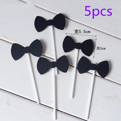 5 vnt. Vyrų mėgstamiausias gimtadienio tortas Peteliškės kostiumėlis Tėvo dienai su gimtadieniu tortas Toppers šeimos Vakarėlio kepimo puošmena