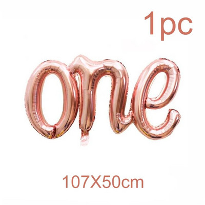 Naujagimio 13 nuotraukų rėmelių reklamjuostė Blizganti popierinė rožinė auksinė ONE Meilė nuotraukų rėmelis 1 reklamjuostė 1-ojo laimingo kūdikio gimtadienio vakarėlio dekoras