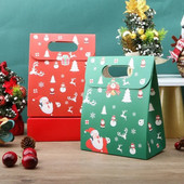 2 vnt Linksmų kalėdinių saldainių dovanų dėžutė su etikete kraftpopieriniai sausainiai Dovanų pakavimo maišeliai 2023 m. Kalėdų vakarėlio namų dekoravimas Naujieji 2024 metai