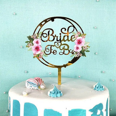 2023 m. „Gold Bride To Be“ vakarėlis torto viršus Auksinis akrilinis vištienos vakarėlio pyrago viršus desertinis dovana vestuvinių pyragų kepimui