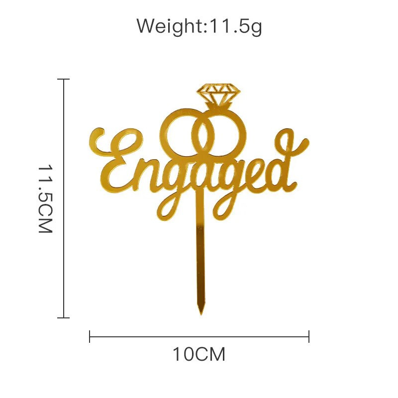2023 m. „Gold Bride To Be“ vakarėlis torto viršus Auksinis akrilinis vištienos vakarėlio pyrago viršus desertinis dovana vestuvinių pyragų kepimui