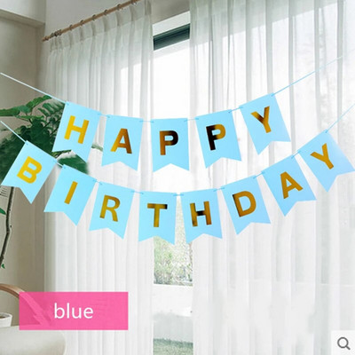 Gimtadienio vakarėlio puošmena kregždutės karštai štampuojamos vėliavėlės su gimtadieniu su užrašais