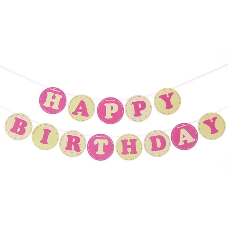 Gimtadienio vakarėlio puošmena kregždutės karštai štampuojamos vėliavėlės su gimtadieniu su užrašais