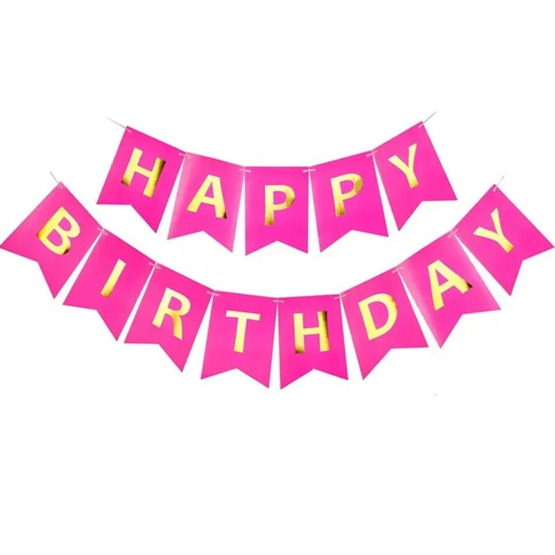 Gimtadienio vakarėlio puošmena kregždutės karštai štampuojamos vėliavėlės su gimtadieniu su užrašais