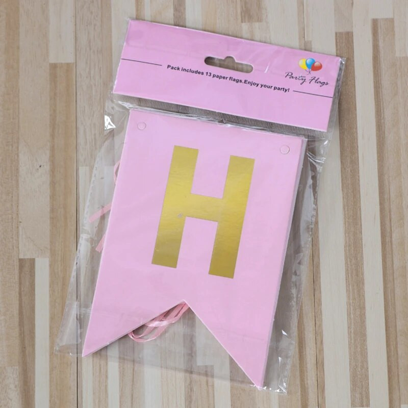 Gimtadienio vakarėlio puošmena kregždutės karštai štampuojamos vėliavėlės su gimtadieniu su užrašais