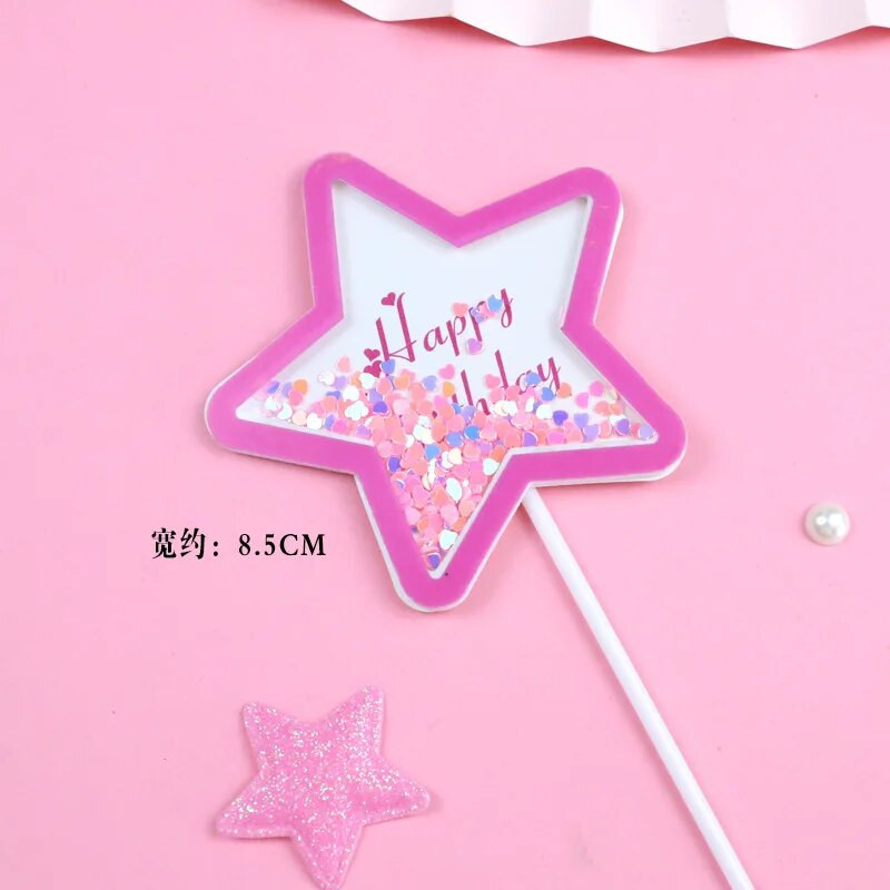 Ins Quicksand Happy Birthday Cake Topper Balloon Debesis „Pasidaryk pats“ Vaikų gimtadienio vakarėlis „Baby Shower Deserto“ dekoravimui