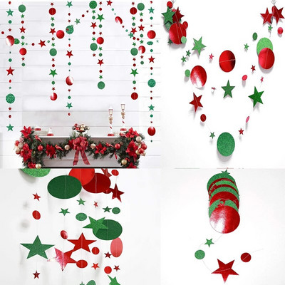 4M blizgantis popierius, juodas auksas, mirguliuojantis mažos žvaigždės ratas, vakarėlis girlianda Streamer reklamjuostė Vestuvių gimtadienio kūdikio dušo EID dekoracija