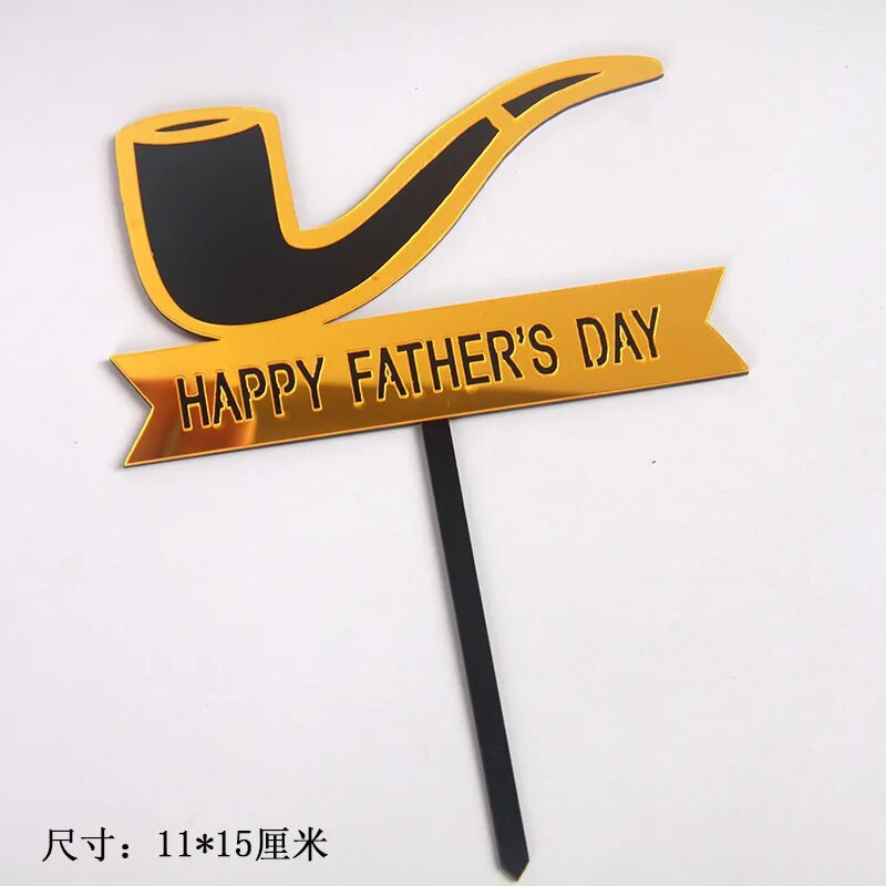 Naujas šaunus TĖČIO gimtadienio torto dangtelis Juodas akrilinis Tėvo diena su gimtadieniu Kekselių keptuvės Tėčio vakarėliams dovanos Dekoracijos