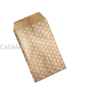 50 vnt mažo maišelio maišelis Mini taškinis kraftpopierinis maišelis Vestuvių vakarėlio kvietimai sveikinimo atvirukai Popierinis dovanų maišelis