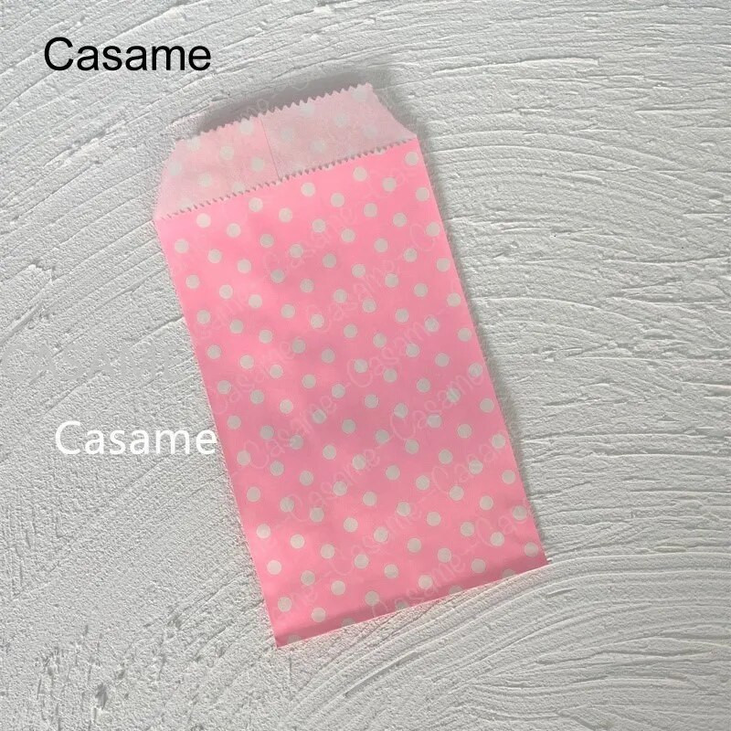 50 vnt mažo maišelio maišelis Mini taškinis kraftpopierinis maišelis Vestuvių vakarėlio kvietimai sveikinimo atvirukai Popierinis dovanų maišelis