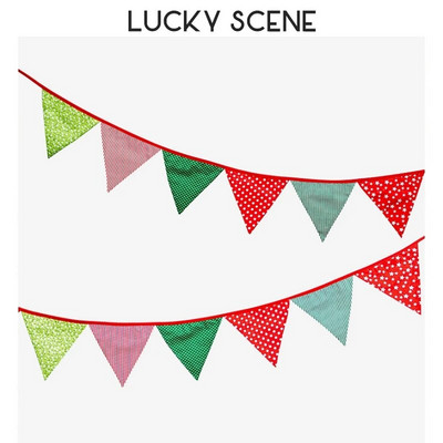 12 vėliavėlių Medvilninio audinio vimpelinis ryšulys Baneris Vakarėlio dekoracijos Su gimtadieniu Vestuvių papuošimas Šiaurės šalių spalvota vėliava S01163