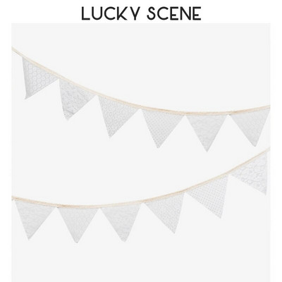 12 vėliavėlių Medvilninio audinio vimpelinis ryšulys Baneris Vakarėlio dekoracijos Su gimtadieniu Vestuvių papuošimas Šiaurės šalių spalvota vėliava S01163