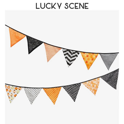 12 vėliavėlių Medvilninio audinio vimpelinis ryšulys Baneris Vakarėlio dekoracijos Su gimtadieniu Vestuvių papuošimas Šiaurės šalių spalvota vėliava S01163