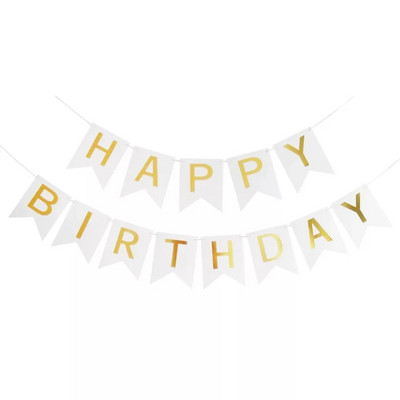 Įvairios temos Happy Birthday Banner Baby Shower Gimtadienio vakarėlio dekoracijos Nuotraukų kabina Su gimtadieniu Gimtadienio kekės girliandos vėliavėlės