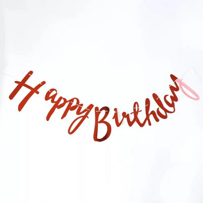 Įvairios temos Happy Birthday Banner Baby Shower Gimtadienio vakarėlio dekoracijos Nuotraukų kabina Su gimtadieniu Gimtadienio kekės girliandos vėliavėlės