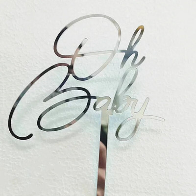 Nauji akriliniai gimtadienio tortų papuošimai Auksinių metų jubiliejaus vaikams Su gimtadienio torto apmušalai Baby Shower Party Deserto puošmena