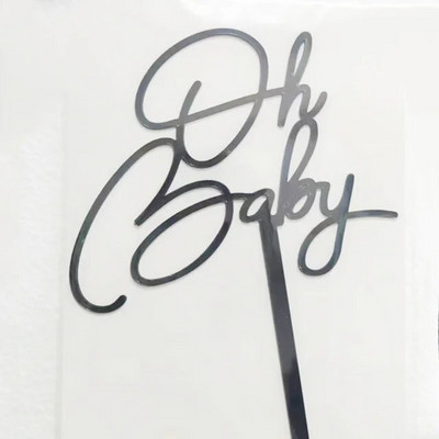 Nauji akriliniai gimtadienio tortų papuošimai Auksinių metų jubiliejaus vaikams Su gimtadienio torto apmušalai Baby Shower Party Deserto puošmena