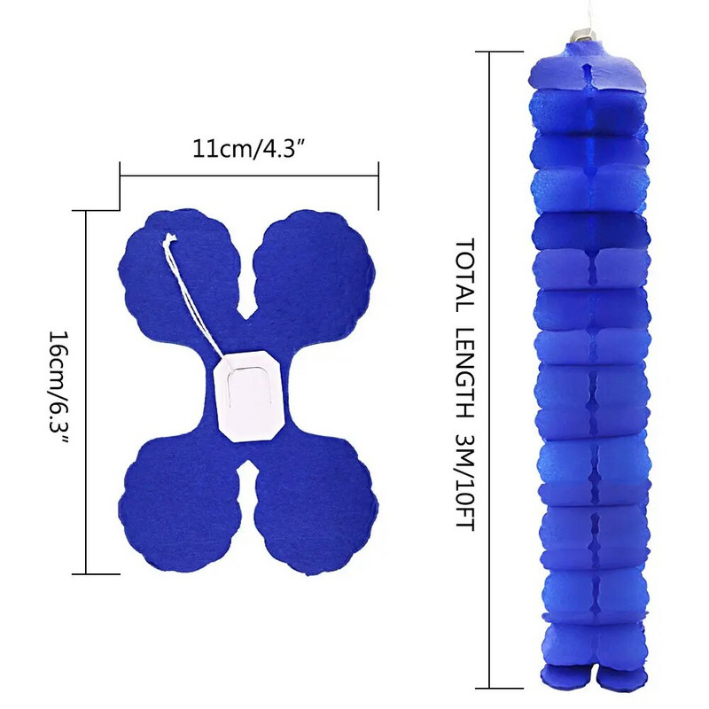 1 vnt. 3 metrų popierinė girlianda traukiama gėlė vakarėliui traukiama gėlių reklamjuostė Vaikų girlianda Vakarėlio išdėstymas Vestuvių pakabinamas dekoras