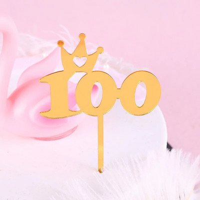 Mazuļa 100. dzimšanas dienas ballītes kūku pildījums Mazais lācītis kūciņu pildītis Baby Shower kūkas karogi Akrila ballīte Priecīgas cepšanas dekorācijas