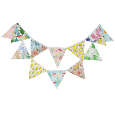 3,2 mln. animacinių filmų spausdinimo audinio ryšulėlis 12 vėliavėlių su vėliavėlėmis Vestuvių vakarėlio dekoras