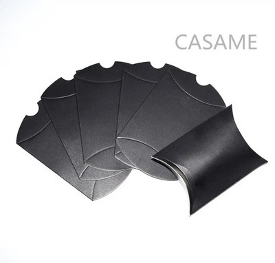 50 vnt „Favour“ saldainių dėžutės maišelis Naujas popierinis pagalvės formos „Vestuvių palankumas“ dovanų dėžutės pyragas „Baty Box“ maišeliai ekologiško kraft reklama