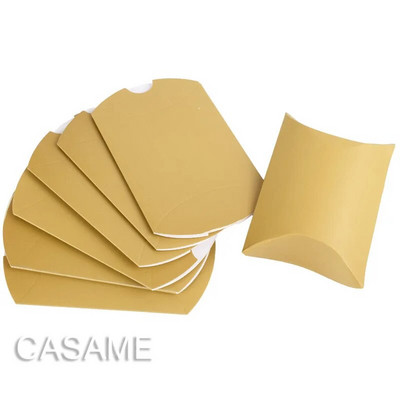 50 vnt „Favour“ saldainių dėžutės maišelis Naujas popierinis pagalvės formos „Vestuvių palankumas“ dovanų dėžutės pyragas „Baty Box“ maišeliai ekologiško kraft reklama