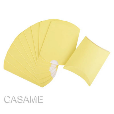 50 vnt „Favour“ saldainių dėžutės maišelis Naujas popierinis pagalvės formos „Vestuvių palankumas“ dovanų dėžutės pyragas „Baty Box“ maišeliai ekologiško kraft reklama