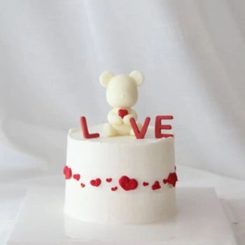 НОВ Сватбена торта Topper bear Sweet Lovers Anniversary Cupcake Topper For Baby shower рожден ден Wedding Party Cake Decoration Flag