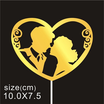 1 vnt. Nuotakos ir jaunikio vestuvių tortas su gimtadieniu Tortas Viršutinės vėliavėlės meilei Šeimos gimtadienio vakarėlio kepimo dekoravimo reikmenys