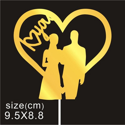 1 vnt. Nuotakos ir jaunikio vestuvių tortas su gimtadieniu Tortas Viršutinės vėliavėlės meilei Šeimos gimtadienio vakarėlio kepimo dekoravimo reikmenys