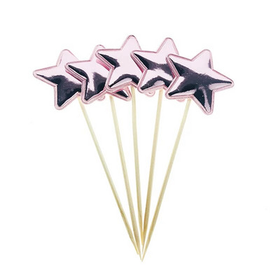 5 vnt. Lovely Cake Topper meilės širdelės žvaigždės karūnos torto dangteliai, skirti gimtadienio keksui vėliavėlė kūdikiui dušo vakarėliui vestuvių dekoravimo reikmenys