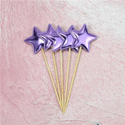 5 vnt. Lovely Cake Topper meilės širdelės žvaigždės karūnos torto dangteliai, skirti gimtadienio keksui vėliavėlė kūdikiui dušo vakarėliui vestuvių dekoravimo reikmenys