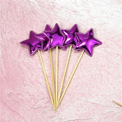 5 vnt. Lovely Cake Topper meilės širdelės žvaigždės karūnos torto dangteliai, skirti gimtadienio keksui vėliavėlė kūdikiui dušo vakarėliui vestuvių dekoravimo reikmenys