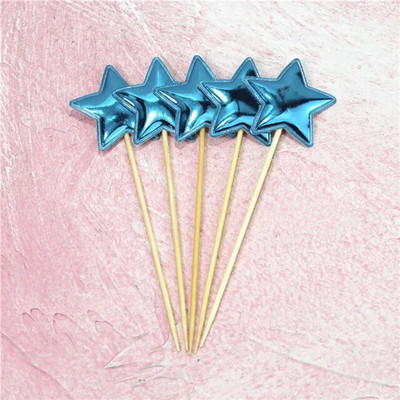 5 vnt. Lovely Cake Topper meilės širdelės žvaigždės karūnos torto dangteliai, skirti gimtadienio keksui vėliavėlė kūdikiui dušo vakarėliui vestuvių dekoravimo reikmenys