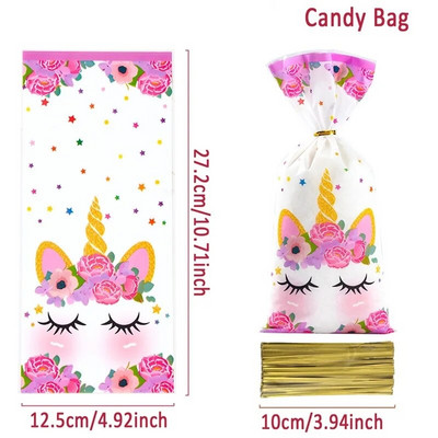 Vienaragio gimtadienio vakarėlio dekoravimas Sausainių saldainių dovanų maišeliai Vienaragio gimtadienio vakarėlio dekoravimas Vaikams mergaitėms Kūdikių dušo reikmenys vestuvėms