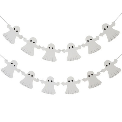 Helovino vakarėlio puošmena Siaubo šikšnosparnis Moliūgas Ragana Voras Kaukolė traukiama Vėliava girlianda Helovinas Linksmas vakarėlis Kabanti girlianda Deco