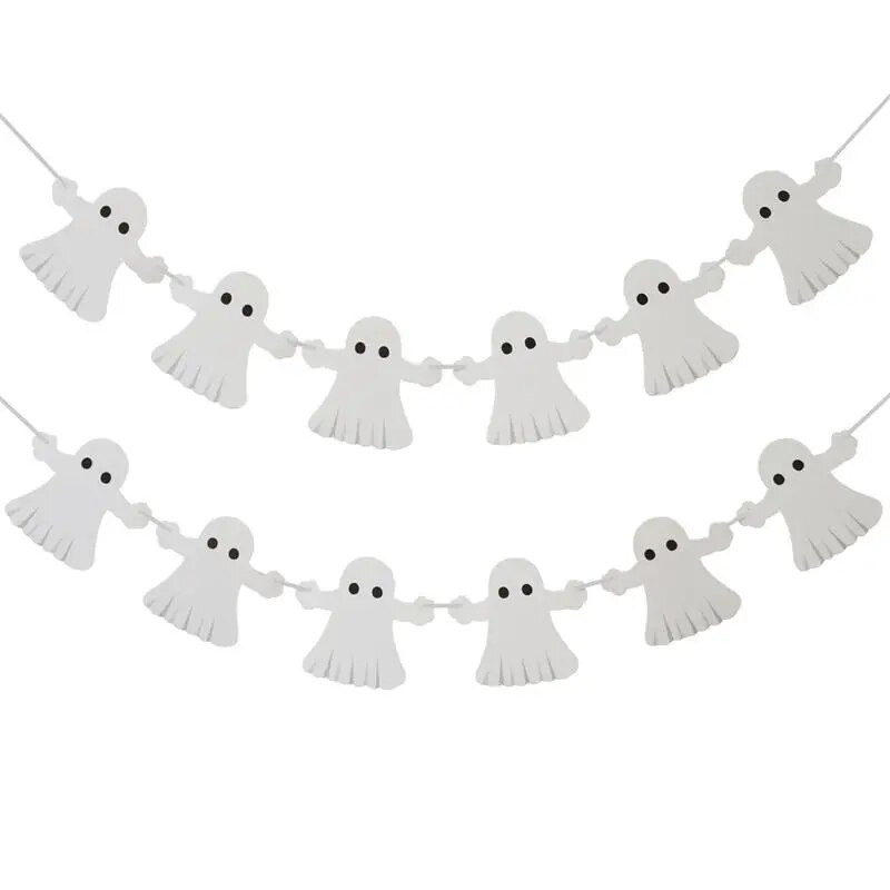Helovino vakarėlio puošmena Siaubo šikšnosparnis Moliūgas Ragana Voras Kaukolė traukiama Vėliava girlianda Helovinas Linksmas vakarėlis Kabanti girlianda Deco