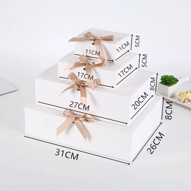 1vnt kvadratinės kraftpopierinės dėžutės kartoninės pakuotės Valentino dienos dovanų saldainių laikymo dėžutės su kaspinėliais dovanų maišelių maišeliai