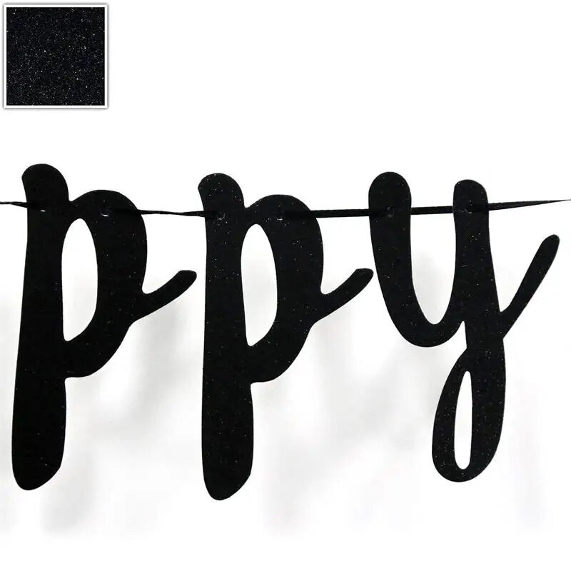 1 rinkinys laimingų jubiliejaus vėliavų ir girliandų kabančių skraidyklų ir dekoravimo reklamjuosčių vestuvių metinių vakarėliams