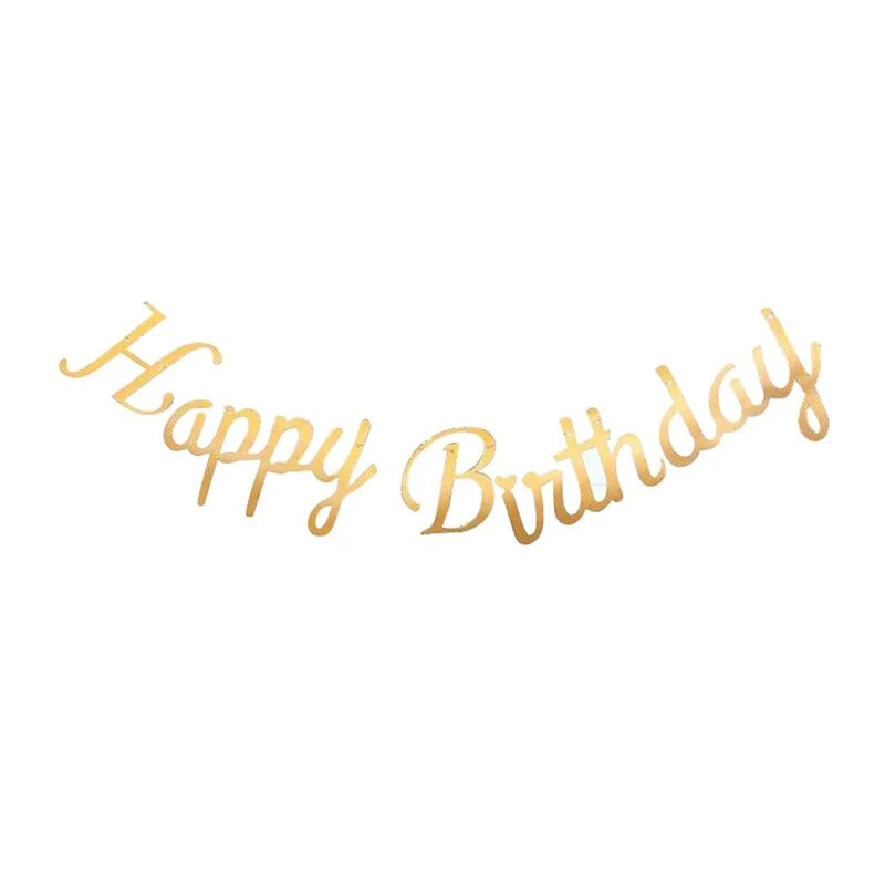 Gimtadienio vakarėlio popierinė bandomoji reklamjuostė sujungti laiškai Su gimtadienio reklama berniukų ir mergaičių vakarėliams pakabinti