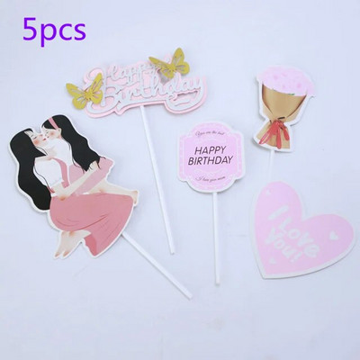 ins 1 комплект торта за торта за рожден ден на мама Happy mothers day Cupcake Topper за десертна торта Подарък за деня на майката Декорация за парти за рожден ден
