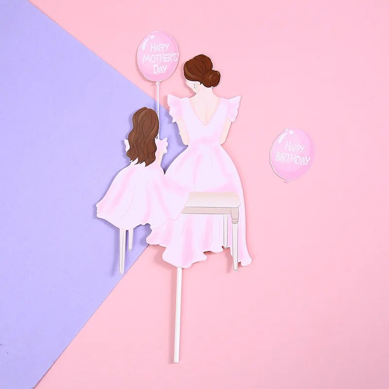 ins 1 комплект торта за торта за рожден ден на мама Happy mothers day Cupcake Topper за десертна торта Подарък за деня на майката Декорация за парти за рожден ден