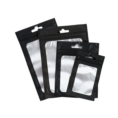 50 бр. Матирана пластмасова торбичка с ключалка с цип Алуминиево фолио Холограмна торбичка за храна Малки водоустойчиви торбички с цип Повторно затваряне Опаковка за подаръци