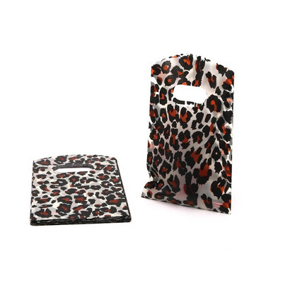 Нова модна търговия на едро с 50 бр./лот 9*15 см прости точки Мини пластмасова торбичка за подарък Малки торбички за опаковане на бижута с бонбони с дръжки