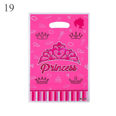 10 бр./Партида Детска пластмасова чанта за бонбони Чанти за парти плячка Печатни торбички за подаръци Сувенири за парти Консумативи Декор Опаковка за детски рожден ден Украса