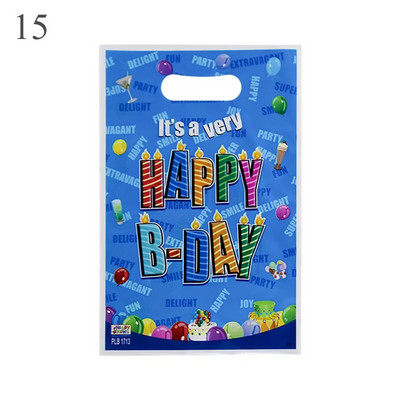 10 бр./Партида Детска пластмасова чанта за бонбони Чанти за парти плячка Печатни торбички за подаръци Сувенири за парти Консумативи Декор Опаковка за детски рожден ден Украса