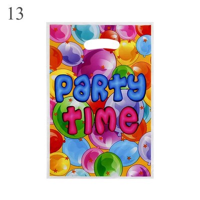 10 бр./Партида Детска пластмасова чанта за бонбони Чанти за парти плячка Печатни торбички за подаръци Сувенири за парти Консумативи Декор Опаковка за детски рожден ден Украса